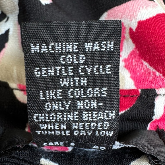 Alfani Tunic Collared Long Sleeve Black & Pink Floral  Size 2X - Picture 14 of 16